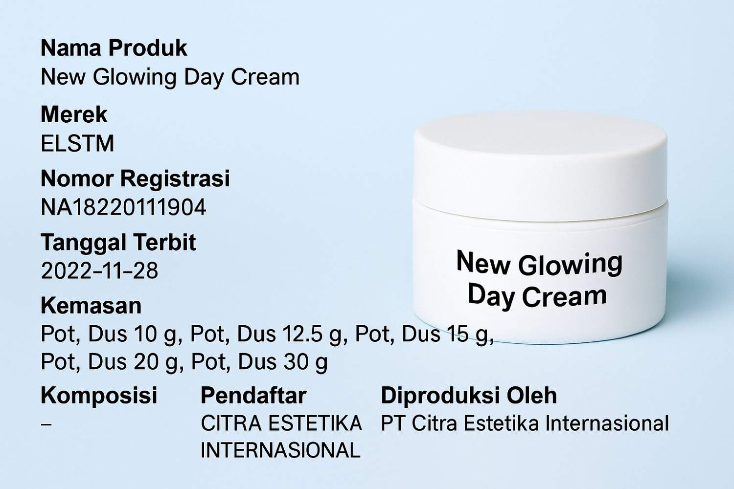ELSTM New Glowing Day Cream